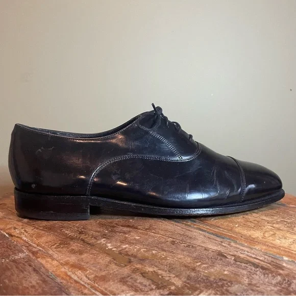 Florsheim Black Leather Size 11 #506185 Oxford Shoe - Picture 3 of 13
